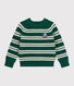 Kinder-Pullover aus Wolle und Baumwolle mit Streifen
