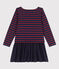 Gestreiftes Kinderkleid aus dichter Baumwolle und Baumwollgaze für Mädchen LITTORAL CHINE/ STOP