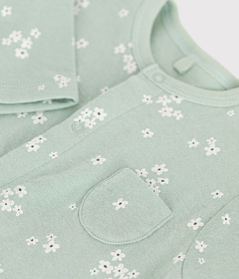 Langer Baby-Overall aus Doppeljersey gr&uuml;n/vielfarbig