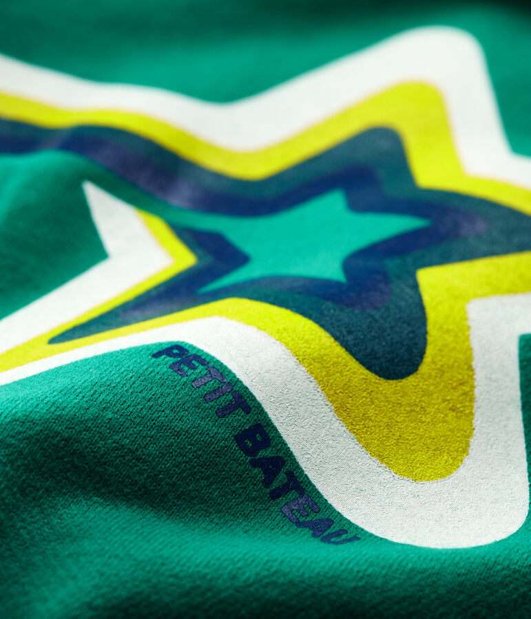 Baby-Sweatshirt aus Molton. gr&uuml;n