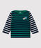 Baby-Matrosenshirt aus Baumwolle. weiss MARSHMALLOW/weiss MULTICO