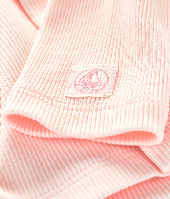 Baby-Cardigan aus 2x2-Rippstrick aus Bio-Baumwolle rosa FLEUR
