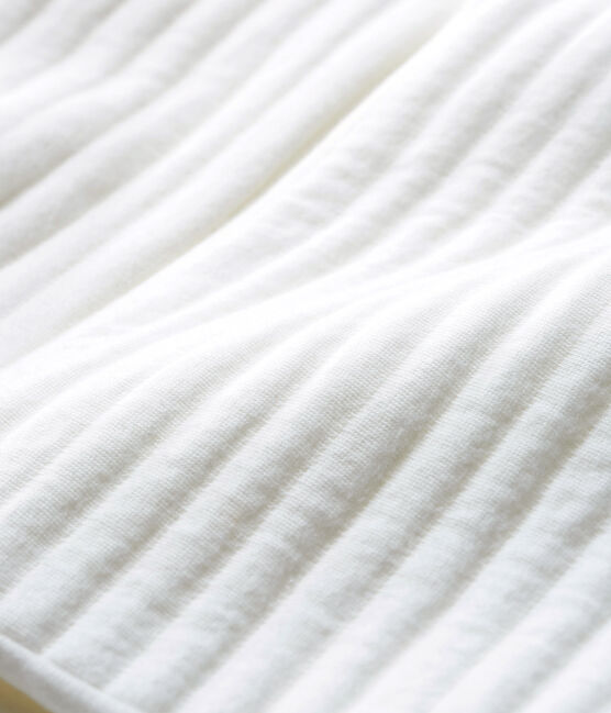 Baby-Cape aus gestepptem Doppeljersey weiss MARSHMALLOW
