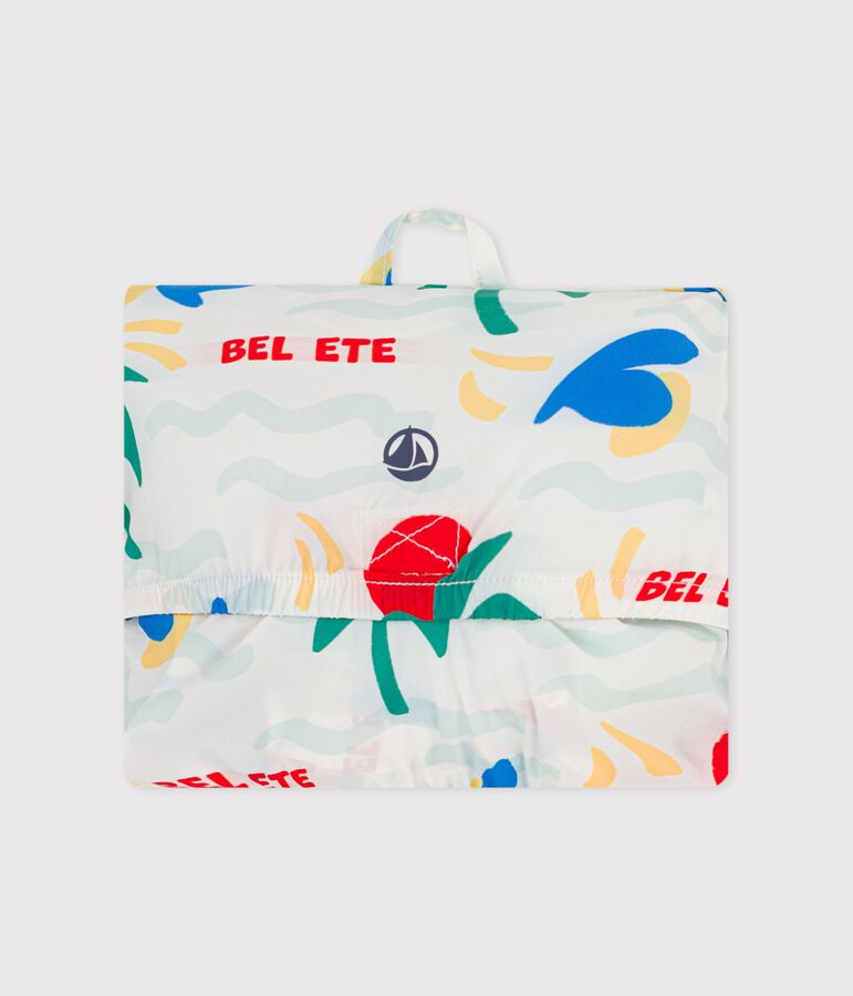 ULTRALEICHTE KINDER-WINDJACKE naturfarben/blau