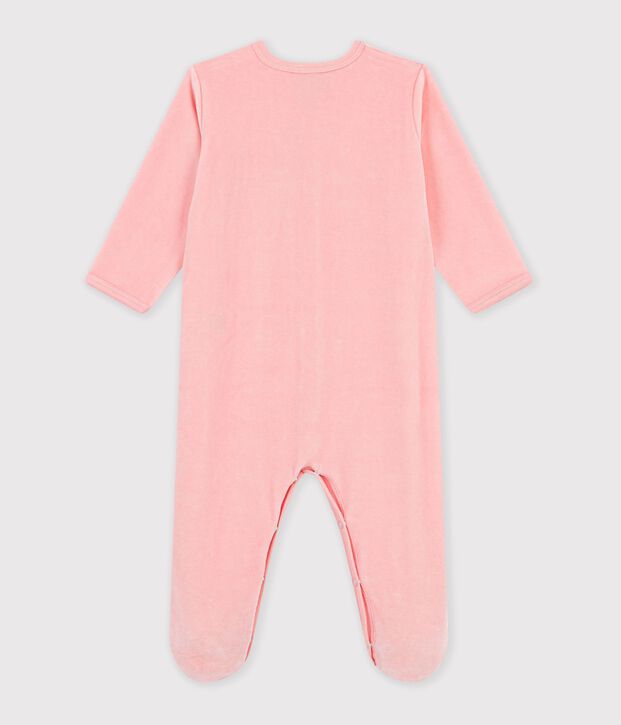 Dors-bien en bouclette velours rosa