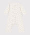 Bodyjama ohne Füßchen aus Baumwolle für Babys weiss MARSHMALLOW/weiss MULTICO