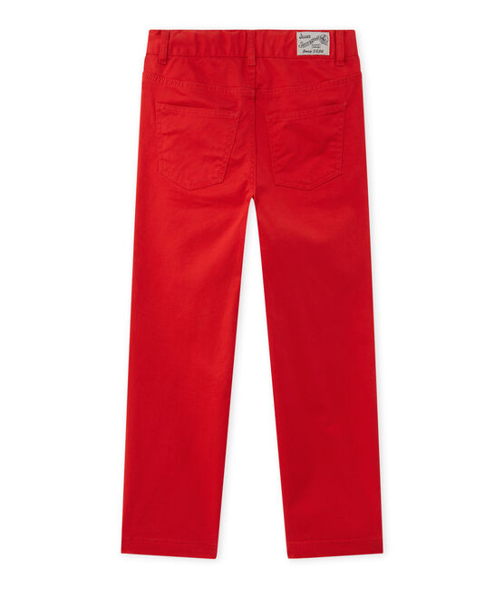 Jungen-Hose aus Gabardine rot FROUFROU