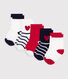 5er-Set Baby-Socken aus Baumwolle mit Streifen und Herzen