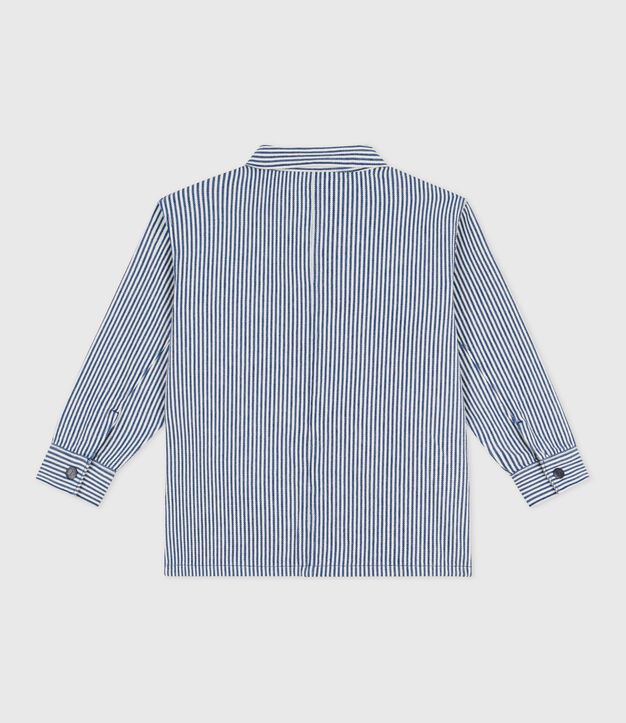 Kinder-Jacke aus Baumwolle mit Streifen blau/weiss