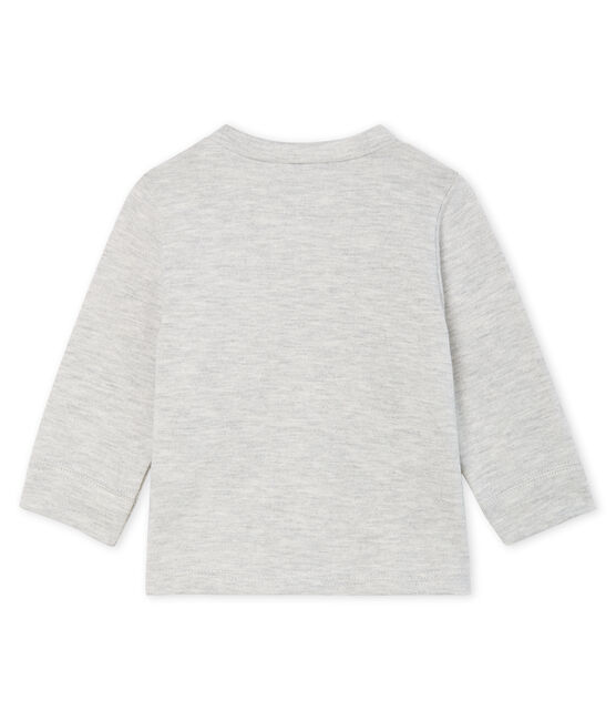 Langärmeliges Baby-T-Shirt für Jungen grau BELUGA CHINE CN