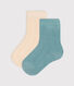2er-Set einfarbige Babysocken aus Baumwolljersey