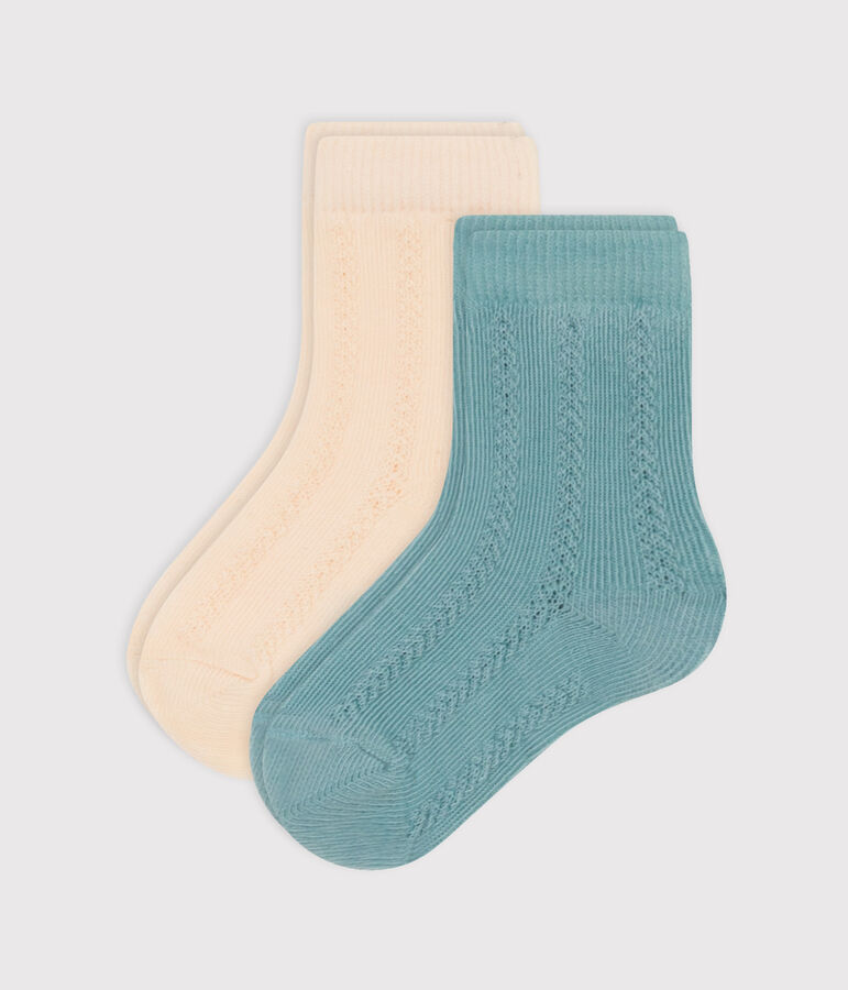 2er-Set einfarbige Babysocken aus Baumwolljersey vielfarbig