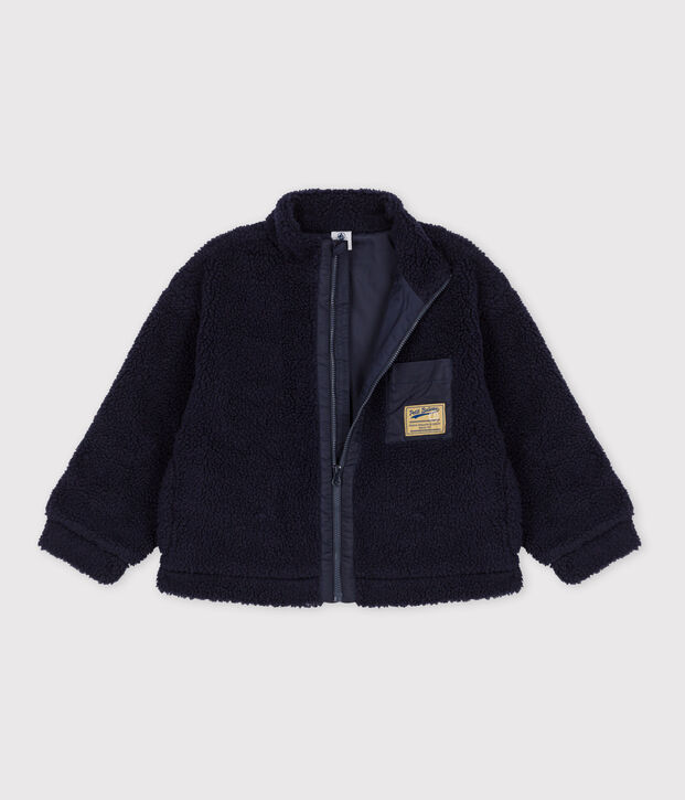 Kinderjacke aus recyceltem Kunstpelz f&uuml;r Jungen SMOKING