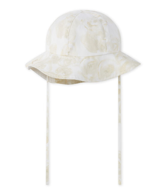 Baby-Mädchen-Hut weiss MARSHMALLOW/weiss MULTICO