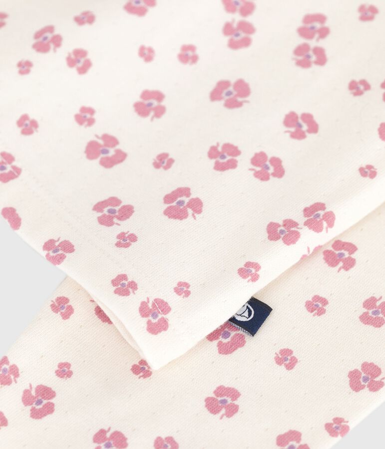 Kinder-Cardigan aus bedruckter Baumwolle naturfarben/vielfarbig