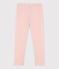 Leggins mit Ringelstreifen aus Wolle und Baumwolle für Mädchen rosa CHARME/weiss MARSHMALLOW