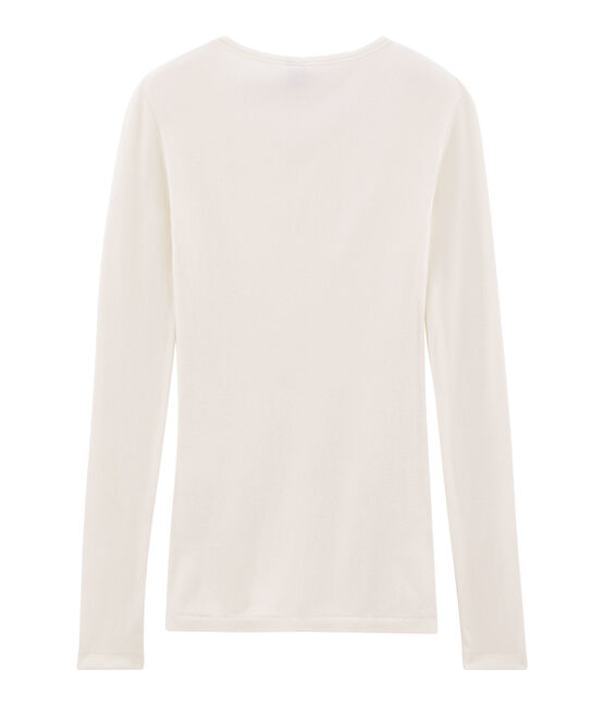 Warmes T-Shirt für Damen weiss MARSHMALLOW