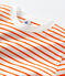 Baumwoll-T-Shirt mit Marinestreifen Damen weiss MARSHMALLOW/ CAROTTE