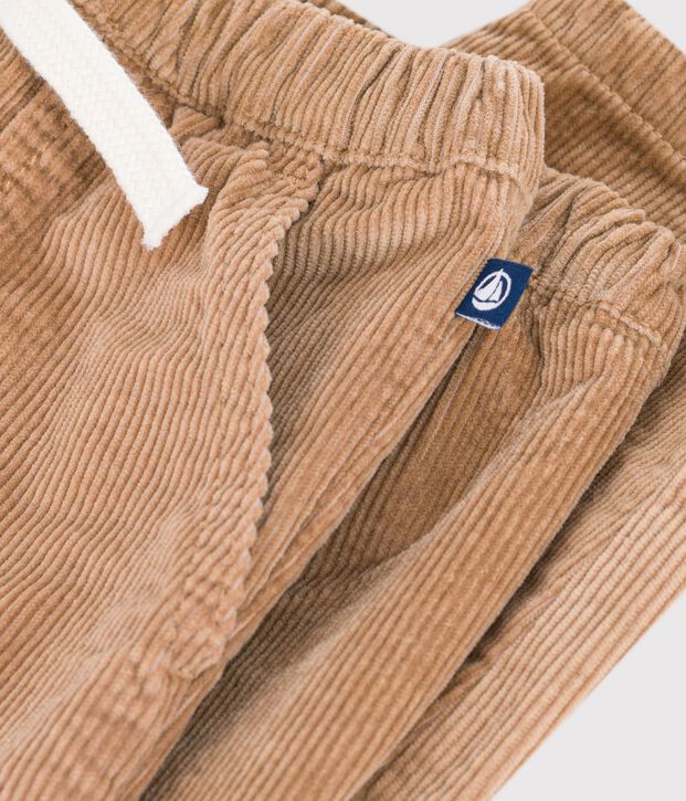 Baby-Hose aus einfarbigem Fein-Cord LATTE