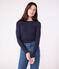 Langärmeliges Damen-T-Shirt L’Iconique aus Baumwolle blau SMOKING