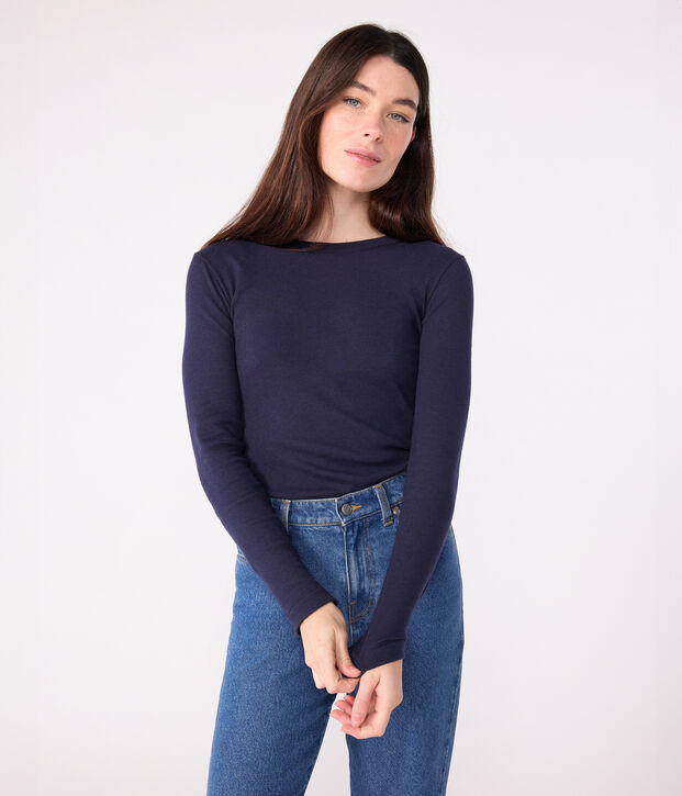 Lang&auml;rmeliges Damen-T-Shirt L&rsquo;Iconique aus Baumwolle SMOKING