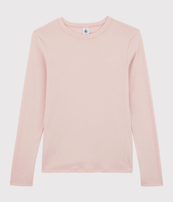 Klassisches Damen-T-Shirt aus Baumwolle mit Rundhalsausschnitt rosa GLOVE