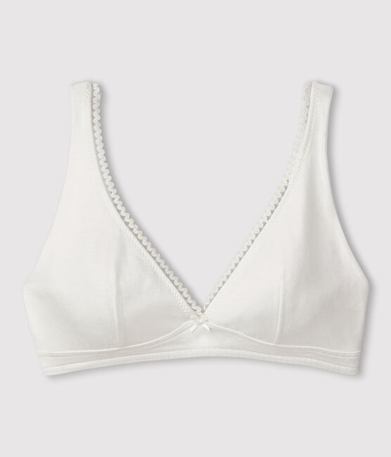 BH aus Stretch-Baumwolle für Damen weiss MARSHMALLOW