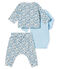 3-teiliges Baby-Set aus Rippstrick für Jungen weiss MARSHMALLOW/weiss MULTICO