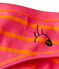 Gestreifter Damen-Slip aus Original-Rippstrick rosa GEISHA/orange FEU