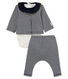 3-Teiliges gestreiftes baby-set für mädchen