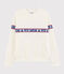 Sweatshirt aus leichtem Molton Damen weiss MARSHMALLOW