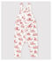 Lange Baby-Latzhose aus Molton für Mädchen weiss MARSHMALLOW/rot TERKUIT