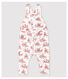 Lange Baby-Latzhose aus Molton für Mädchen