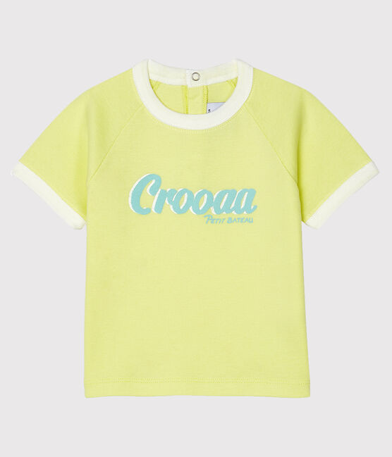 Kurzärmeliges Baby-T-Shirt für Jungen gelb SUNNY