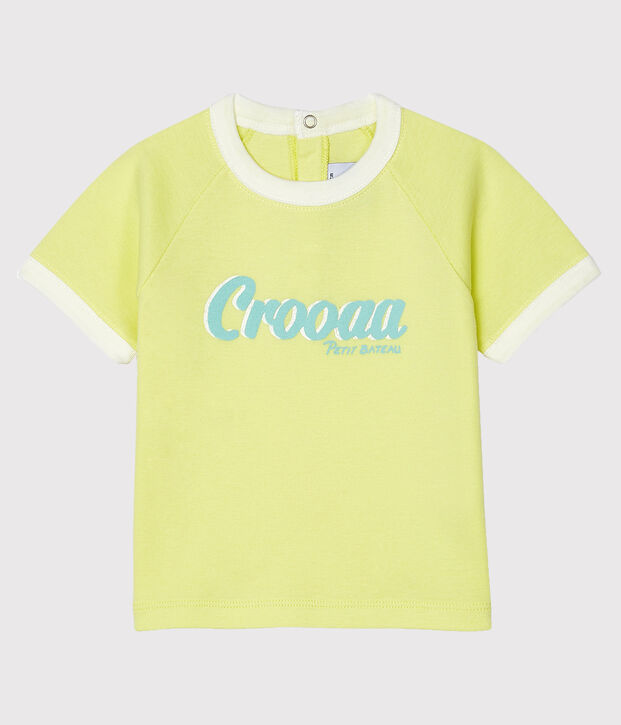 Kurz&auml;rmeliges Baby-T-Shirt f&uuml;r Jungen gelb