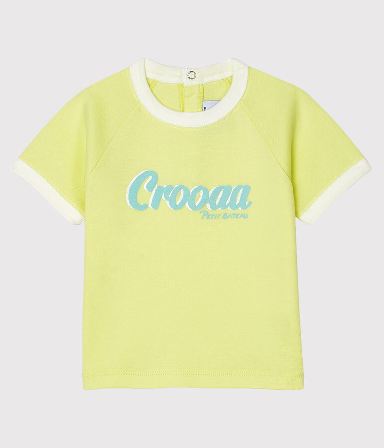 Kurz&auml;rmeliges Baby-T-Shirt f&uuml;r Jungen gelb SUNNY