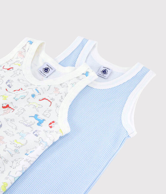 2er-Set Unterhemden aus Bio-Baumwolle mit Animal-Print für Jungen variante 1