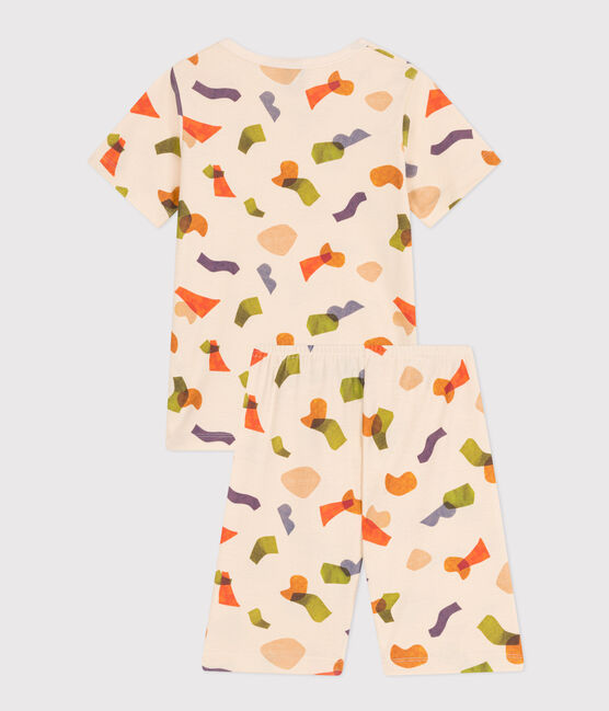 Kurzer Kinderpyjama aus Baumwolle mit Printmotiv weiss AVALANCHE/ MULTICO