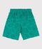 Kinder-Bermudashorts aus einfarbiger Baumwolle gr&uuml;n