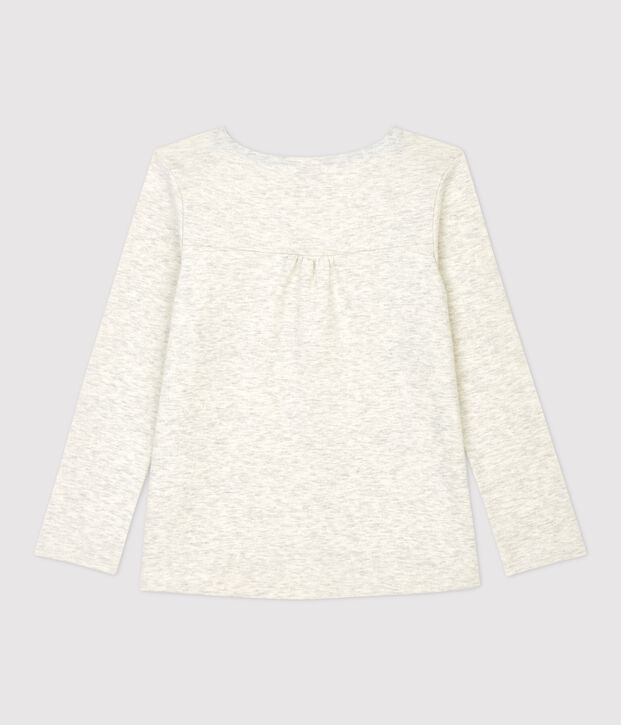 Lang&auml;rmeliges Kinder-T-Shirt aus Baumwolle f&uuml;r M&auml;dchen beige