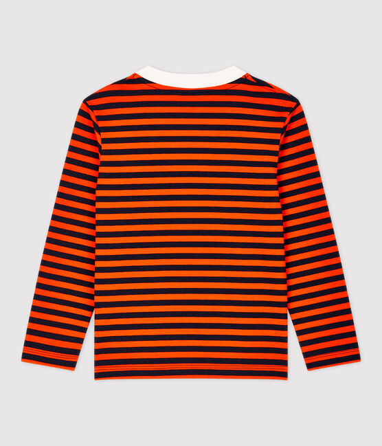 Langärmeliges Kinder-T-Shirt aus Baumwolle für Jungen blau SMOKING/ CAROTTE
