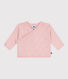 Baby-Wickeljacke aus Woll- und Baumwollstrick mit Lochmuster