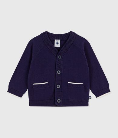 Einfarbige Baby- Cardigan aus Baumwolle mit Kn&ouml;pfen