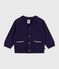 Baby-Cardigan aus einfarbiger Baumwolle blau SOIR