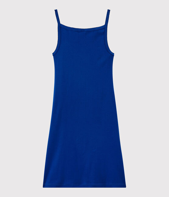 Klassisches Trägerkleid aus Baumwolle für Damen blau SURF