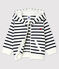 Baby-Kapuzensweatshirt aus Jersey für Jungen weiss MARSHMALLOW/blau SMOKING