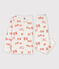 Kinderpyjama aus Molton für Jungen weiss MARSHMALLOW/ BRANDY