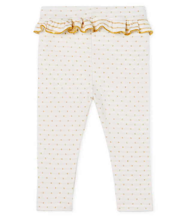 Baby-Legging mit Volants M&auml;dchen weiss/gelb