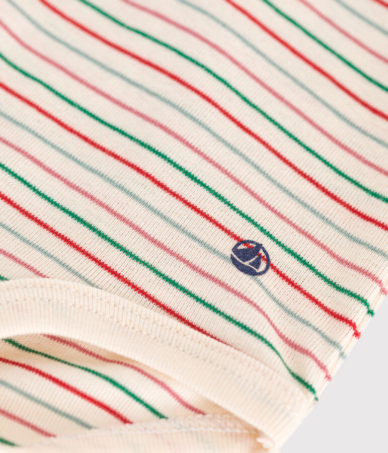 Lang&auml;rmeliger Body mit Rollkragen aus Baumwolle f&uuml;r Babys naturfarben/vielfarbig