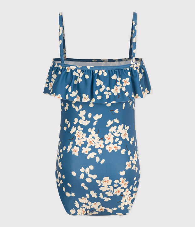 Kinder-Badeanzug mit Printmotiv f&uuml;r M&auml;dchen blau/vielfarbig